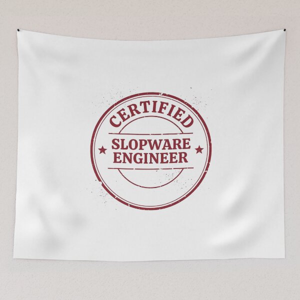 Item preview, SLOPWARE ENGINEER Certified Stamp Tech Humor designed and sold by Bianca Oltean.