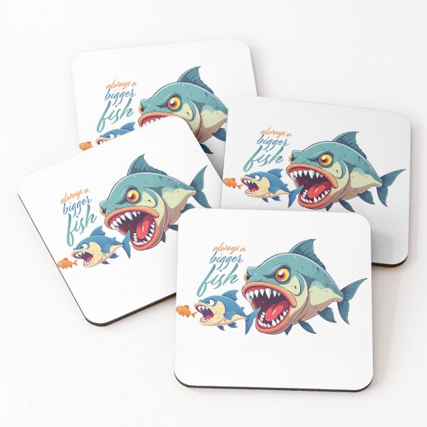 Item preview, Always a bigger fish cartoon illustration designed and sold by Art-Horizon.
