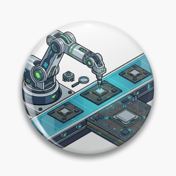 Item preview, Robotic Arm Hardware Circuit Microprocessor Tech designed and sold by caffeinepixels.
