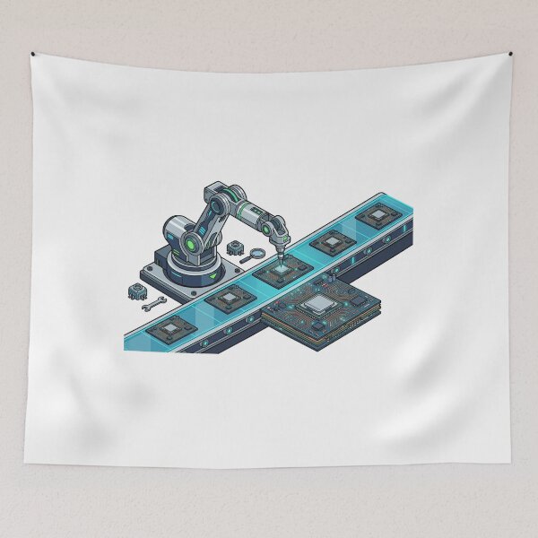 Item preview, Robotic Arm Hardware Circuit Microprocessor Tech designed and sold by caffeinepixels.