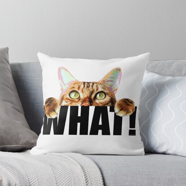 Item preview, Curious cat saying What! designed and sold by E-W-D.