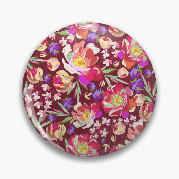Item preview, Romantic Peony Floral Seamless Pattern – Colorful Vintage Garden Flower Design designed and sold by Skryp-art.