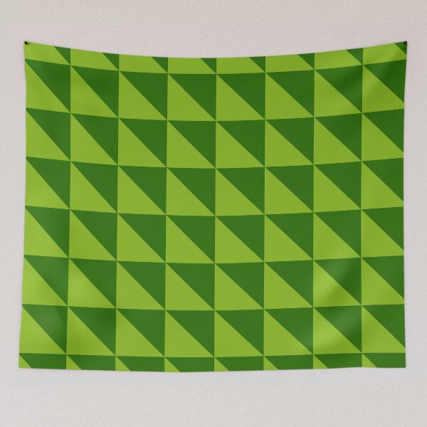 Item preview, Dark lemon lime & metallic green triangles mosaic designed and sold by Mint + Midnight.