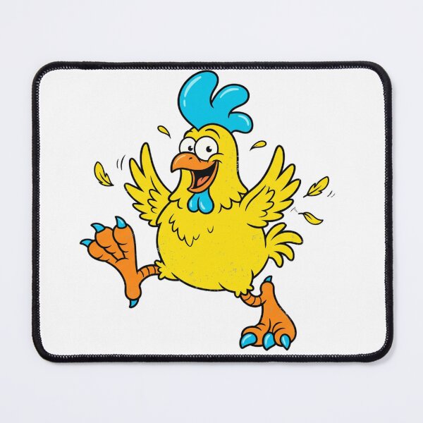 Item preview, Crazy Funny Chicken Cartoon Retro Blue Comb Graphic designed and sold by DH-ArtLab.