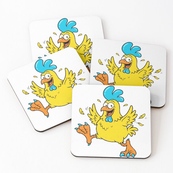 Item preview, Crazy Funny Chicken Cartoon Retro Blue Comb Graphic designed and sold by DH-ArtLab.