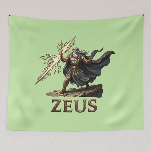 Item preview, Zeus God of Thunder Greek Mythology Design designed and sold by Utopian-Magic.