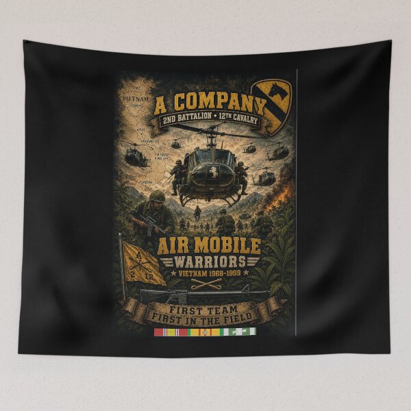 Item preview, A Company, 2nd Battalion, 12th Cavalry Regiment, 1st Cavalry Division (Airmobile) — Vietnam, 1968–1969  designed and sold by Military Insignia Products.