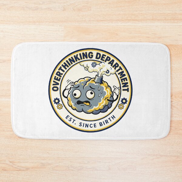 Item preview, Overthinking Department Est. Since Birth Funny Anxiety Design designed and sold by timizar.
