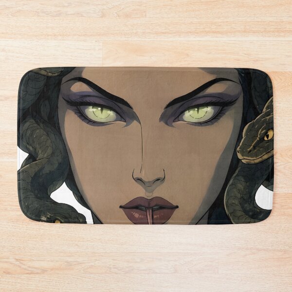 Item preview, Medusa Queen – Dark Mythology Anime Portrait with Serpents designed and sold by  Hollow Moon Studios..