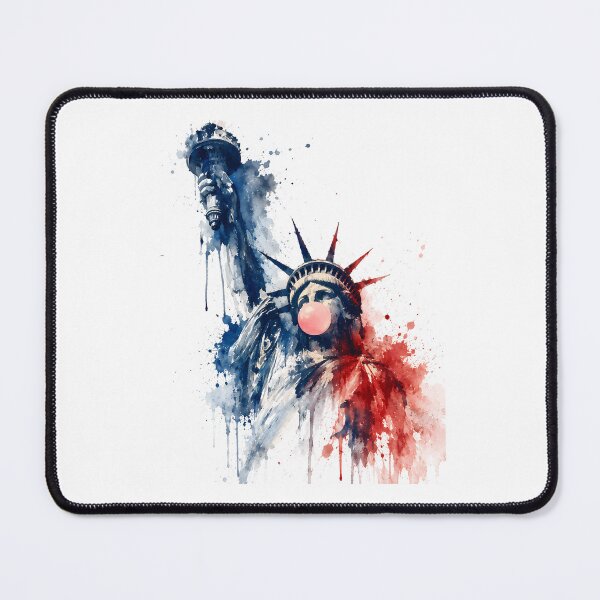 Item preview, Bubble Gum Statue of Liberty Watercolor Splash designed and sold by chattsuede.