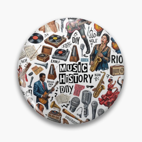 Item preview, Music History & Genres Collage Art - Retro, Punk, Jazz & Classical Music Lovers Graphic designed and sold by afarkar.