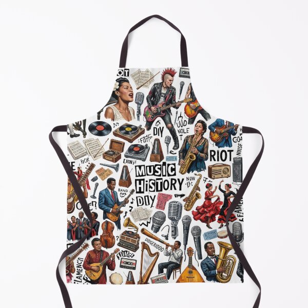 Item preview, Music History & Genres Collage Art - Retro, Punk, Jazz & Classical Music Lovers Graphic designed and sold by afarkar.