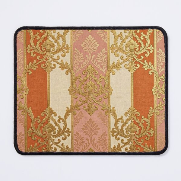 Item preview, Matte Mauve, Deep Orange & Cream Striped Baroque designed and sold by DesignsByPrnces.