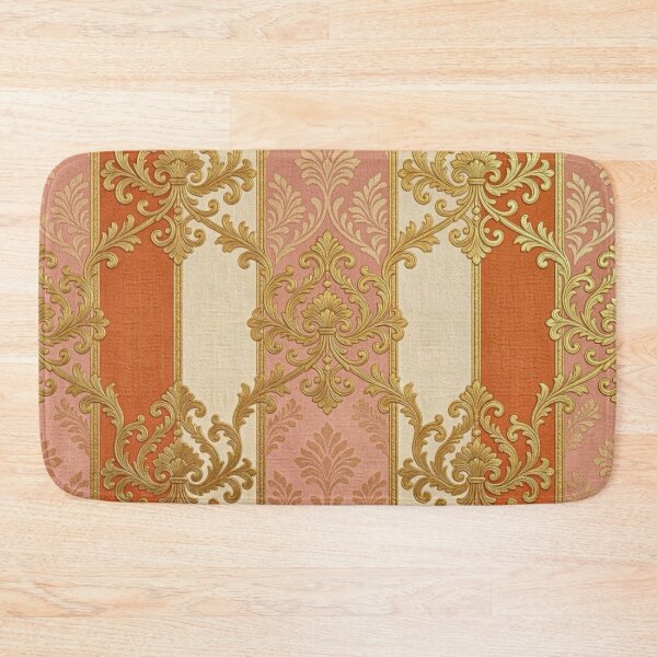 Item preview, Matte Mauve, Deep Orange & Cream Striped Baroque designed and sold by DesignsByPrnces.