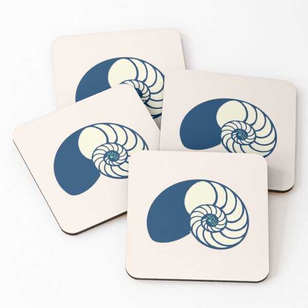 Item preview, Minimalist Nautilus Shell Line Art - Geometric Golden Spiral Edition designed and sold by Inkfino.