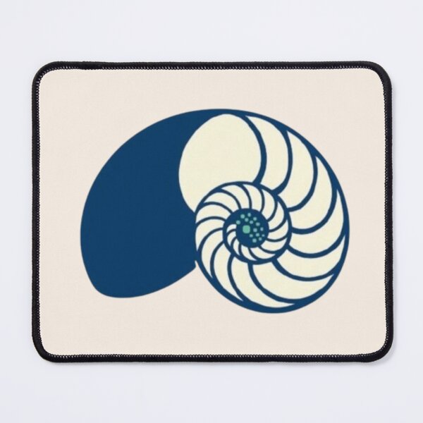Item preview, Minimalist Nautilus Shell Line Art - Geometric Golden Spiral Edition designed and sold by Inkfino.