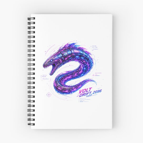 Item preview, Volt Drift 2096 Cyber Electric Eel – Neon Biomechanical Predator Design designed and sold by FusiTink.