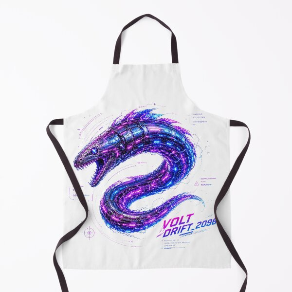 Item preview, Volt Drift 2096 Cyber Electric Eel – Neon Biomechanical Predator Design designed and sold by FusiTink.