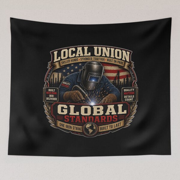 Item preview, Local Union Global Standards Shirt | Union Welder Skilled Trades Graphic Tee designed and sold by LabCore.