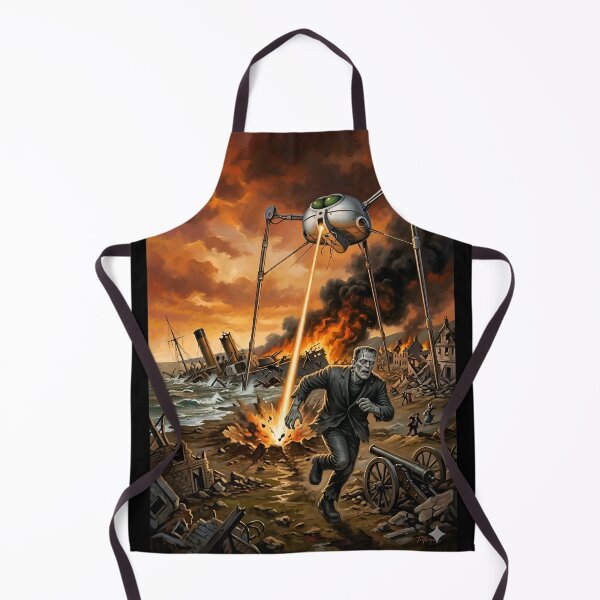 Item preview, Frankenstein’s monster runs from Martian tripod designed and sold by WiseBow.
