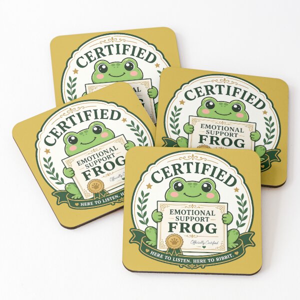 Item preview, Certified Emotional Support Frog – Wholesome Frog Badge Design designed and sold by  Artistry in Motion by MADsrecreation.