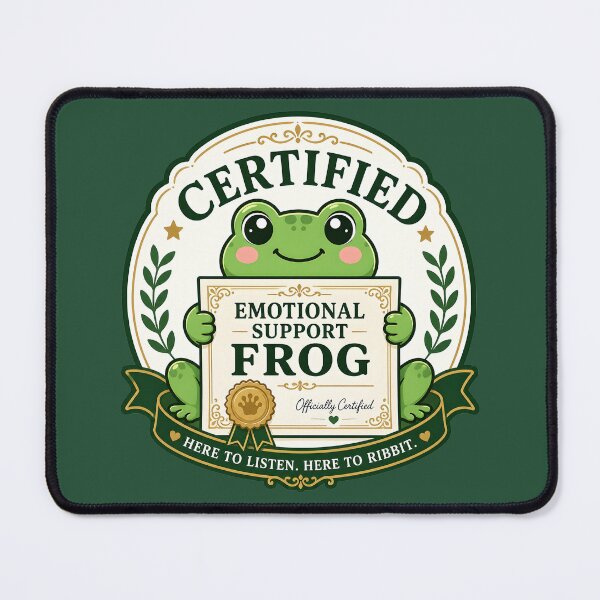 Item preview, Certified Emotional Support Frog – Wholesome Frog Badge Design designed and sold by Artistry in Motion by MADsrecreation.