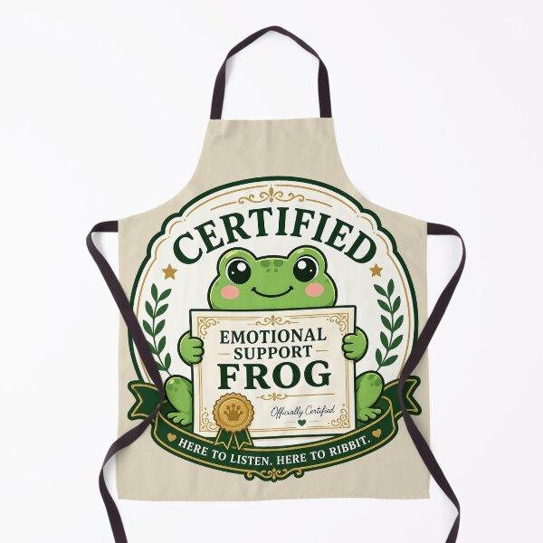 Item preview, Certified Emotional Support Frog – Wholesome Frog Badge Design designed and sold by Artistry in Motion by MADsrecreation.
