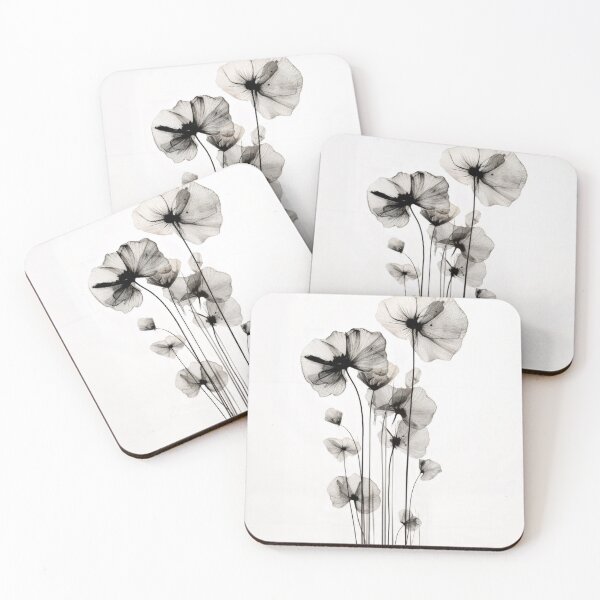 Item preview, X-ray poppies in black and white designed and sold by oryggy.