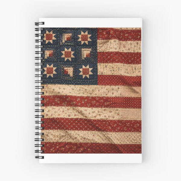 Item preview, Rustic American Flag Quilt Vintage Country Patchwork designed and sold by chattsuede.