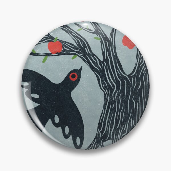 Item preview, modern folk art lino printr designed and sold by KitschByKate.