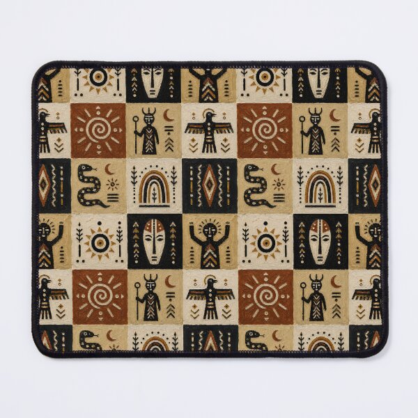 Item preview, Primitive Tribal Symbols Pattern | Folk Totem Art | Boho Ethnic Wall Art designed and sold by BoBiloArt.