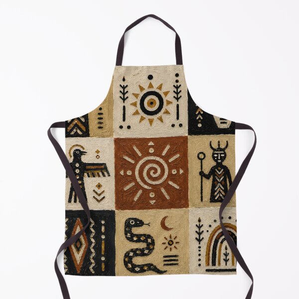 Item preview, Primitive Tribal Symbols Pattern | Folk Totem Art | Boho Ethnic Wall Art designed and sold by BoBiloArt.