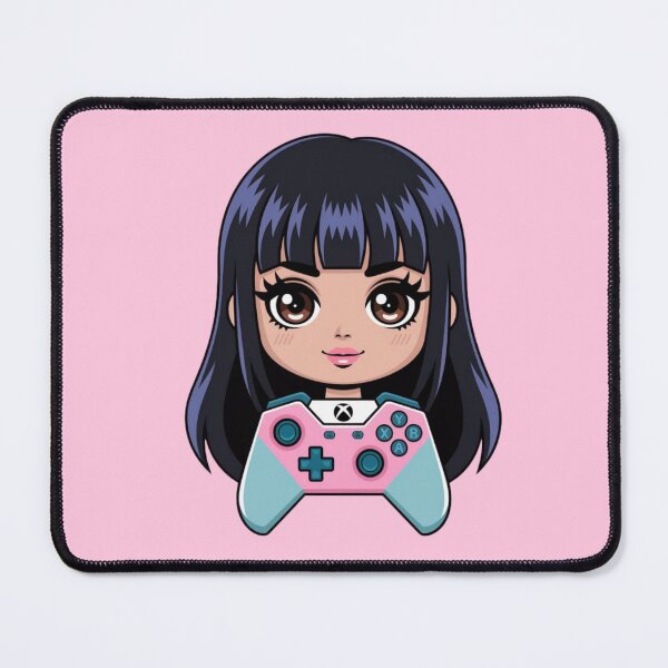 Item preview, Cute Chibi Kawaii Gamer Girl with Pastel Xbox Controller designed and sold by MakersFolly.