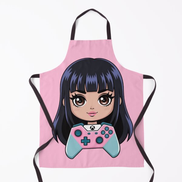 Item preview, Cute Chibi Kawaii Gamer Girl with Pastel Xbox Controller designed and sold by MakersFolly.