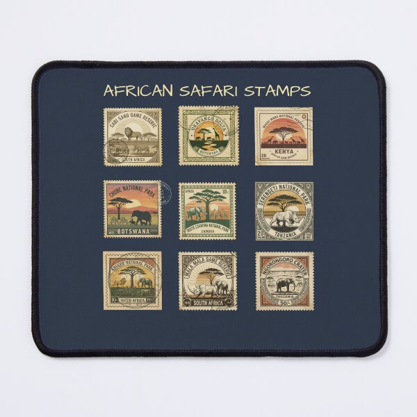 Item preview, Vintage African Safari Wildlife Stamp Collection designed and sold by d247.