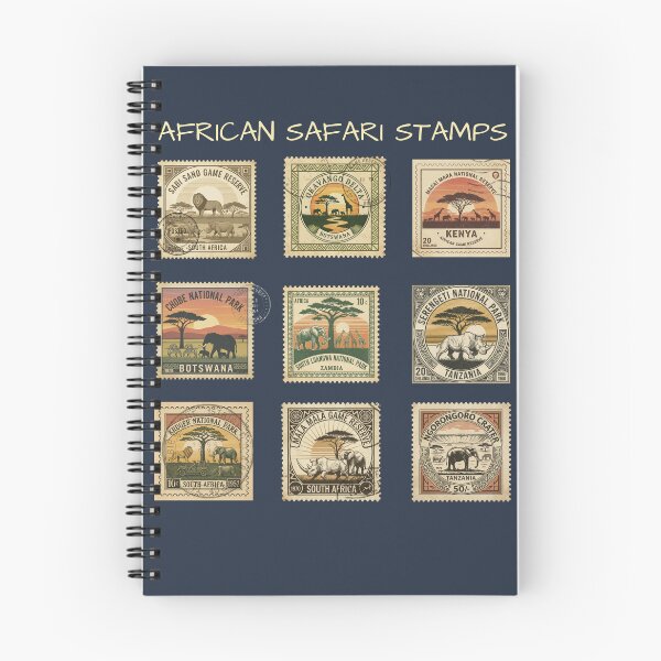 Item preview, Vintage African Safari Wildlife Stamp Collection designed and sold by d247.