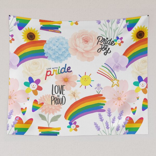Item preview, Still Blooming Rainbow Floral Pride designed and sold by LifeParody.