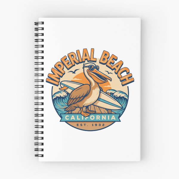Item preview, Imperial Beach California Pelican Surfer Vintage Coastal Surf Design designed and sold by ArcticFoxStudio.