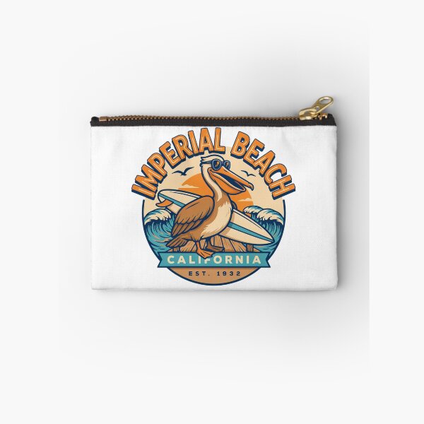 Item preview, Imperial Beach California Pelican Surfer Vintage Coastal Surf Design designed and sold by ArcticFoxStudio.