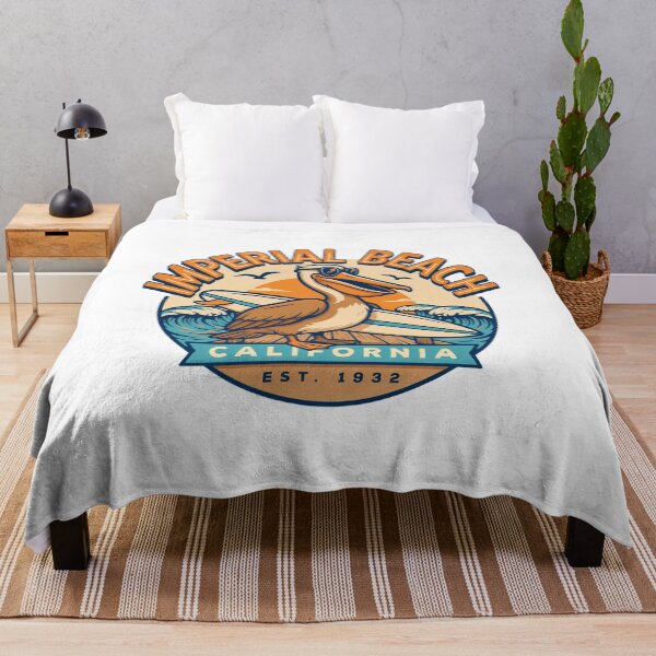 Item preview, Imperial Beach California Pelican Surfer Vintage Coastal Surf Design designed and sold by ArcticFoxStudio.