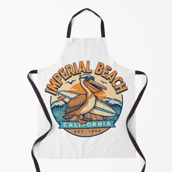 Item preview, Imperial Beach California Pelican Surfer Vintage Coastal Surf Design designed and sold by ArcticFoxStudio.