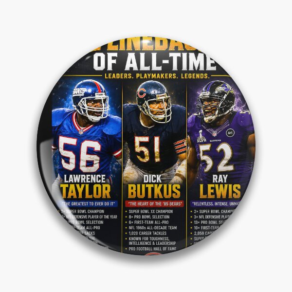 Item preview, Pro Football — 3 Greatest Linebackers of All Time  - Taylor - Butkus - Lewis designed and sold by DBM Photo Art 1.