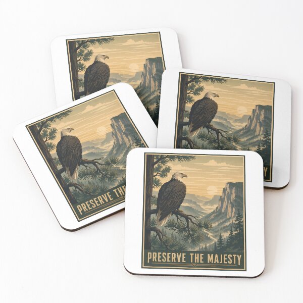 Item preview, Preserve The Majesty Bald Eagle Vintage National Park designed and sold by chattsuede.