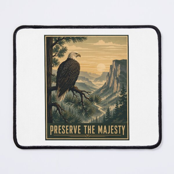 Item preview, Preserve The Majesty Bald Eagle Vintage National Park designed and sold by chattsuede.