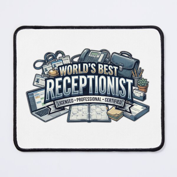 Item preview, World's Best Receptionist Licensed Professional designed and sold by CdnVeteranGraphics .