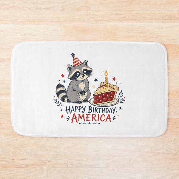 Item preview, Happy Birthday America Raccoon Cozy Patriotic Pie designed and sold by chattsuede.