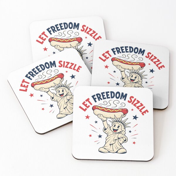 Item preview, Let Freedom Sizzle Fourth Of July Retro BBQ Mascot designed and sold by chattsuede.