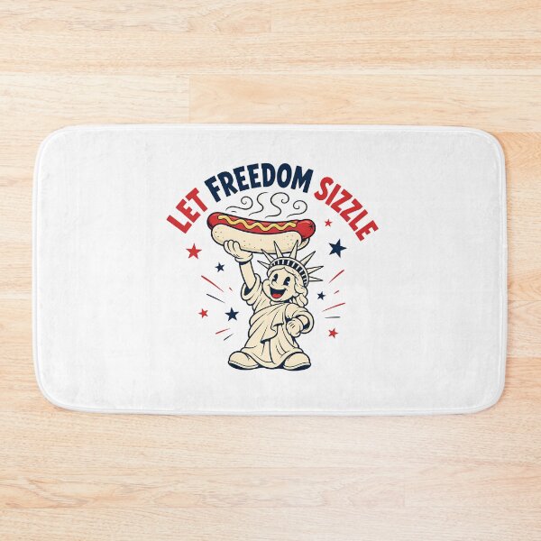 Item preview, Let Freedom Sizzle Fourth Of July Retro BBQ Mascot designed and sold by chattsuede.