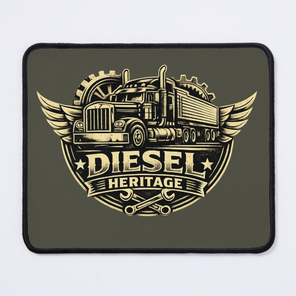 Item preview, Diesel Heritage – Vintage Truck Mechanical Emblem designed and sold by AstraDrip Studio.