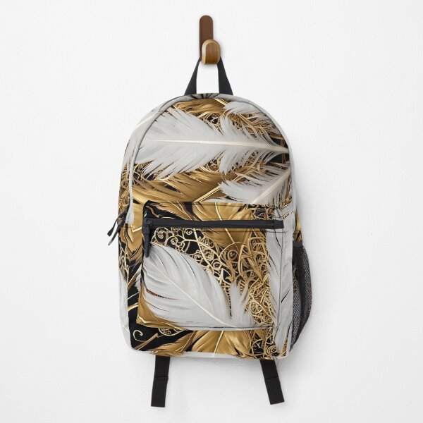 Item preview, Luxury Gold & White Feather Mandala Ornate Fantasy designed and sold by UrbanPrts.